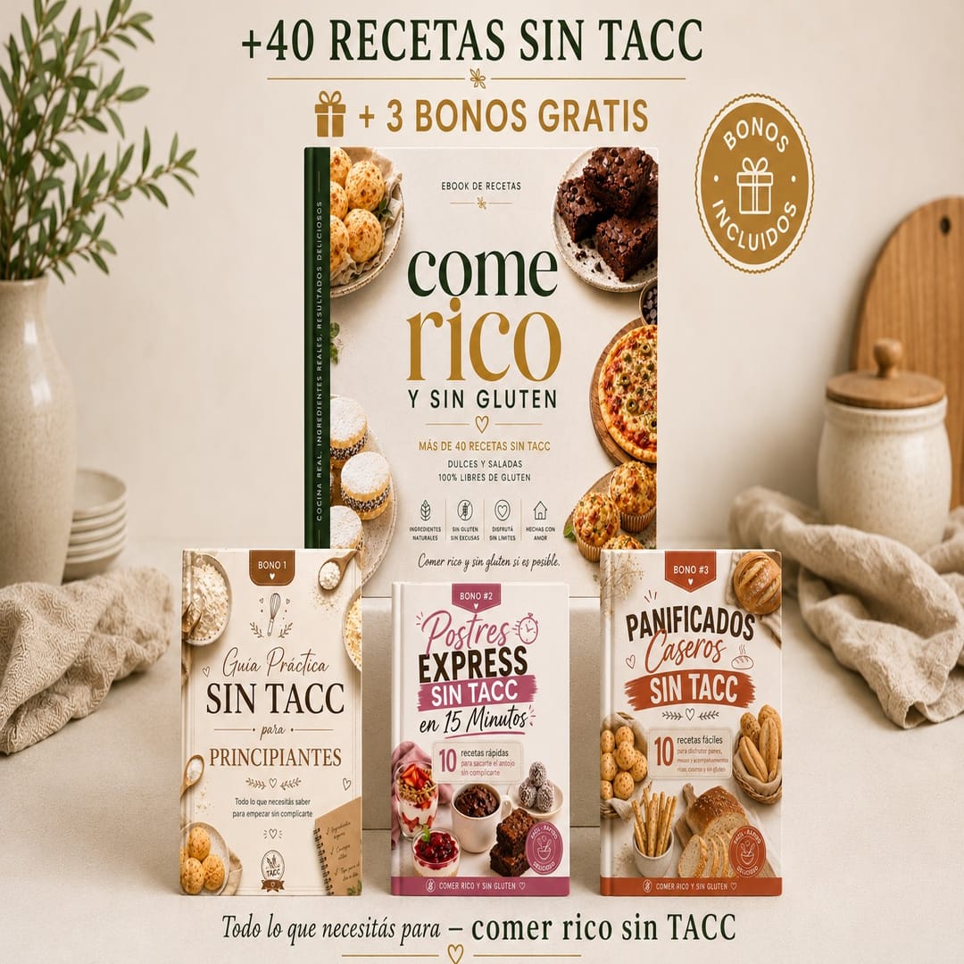 Come rico y sin gluten + 3 bonos